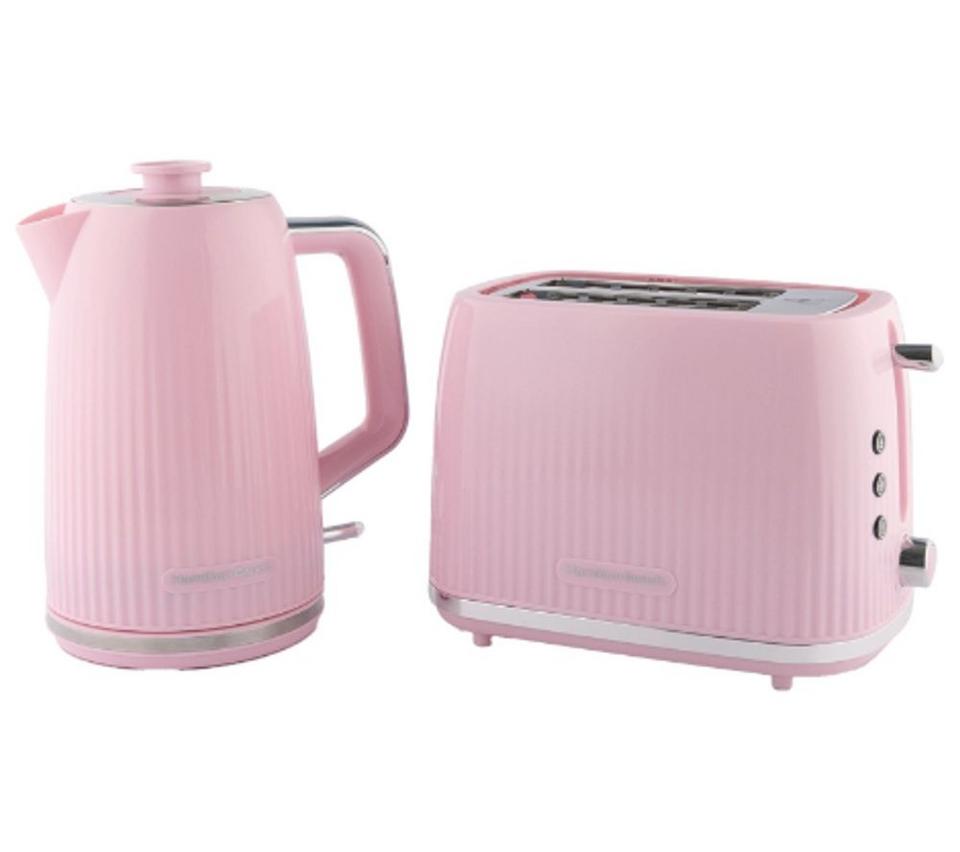 HAMILTON BEACH Miami HBMIAF Jug Kettle & 2-Slice Toaster Bundle - Flamingo Pink