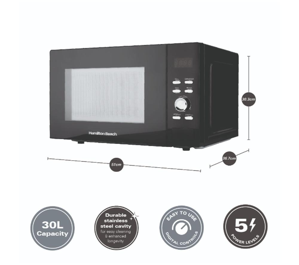 HAMILTON BEACH HB30FUXP04 Solo Microwave - Black image number 11 of 11