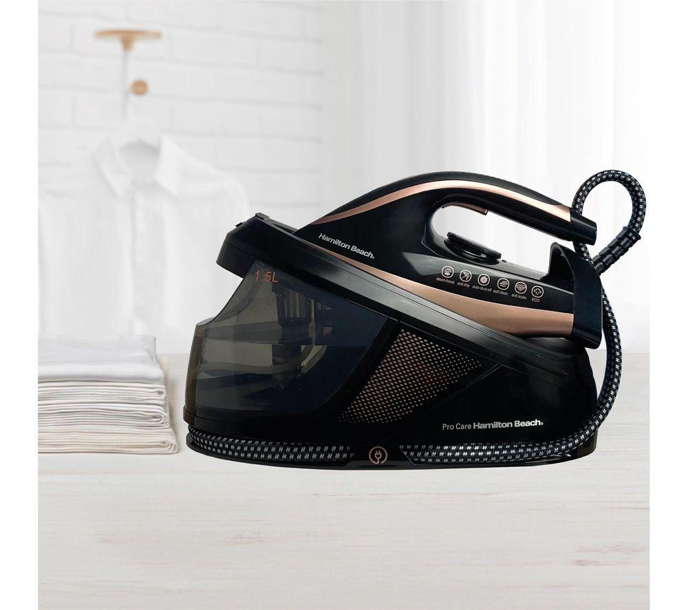 HAMILTON BEACH Pro Care HB268SGBG Steam Generator Iron - Black & Gold