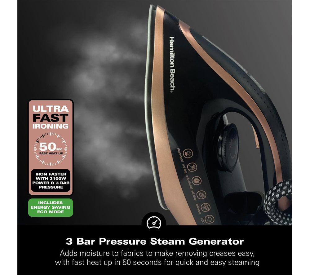 HAMILTON BEACH Pro Care HB268SGBG Steam Generator Iron - Black & Gold image number 7 of 7