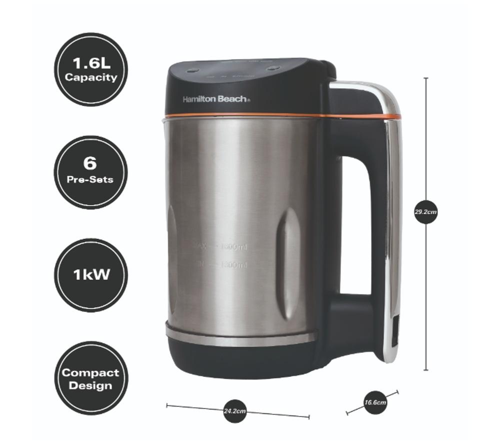 HAMILTON BEACH HBSM003J Intelligent Control Plus 3-in-1 Soup Maker - Silver image number 13 of 13