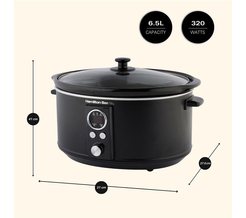 HAMILTON BEACH HBCDE650BLK Slow Cooker - Black image number 6 of 6