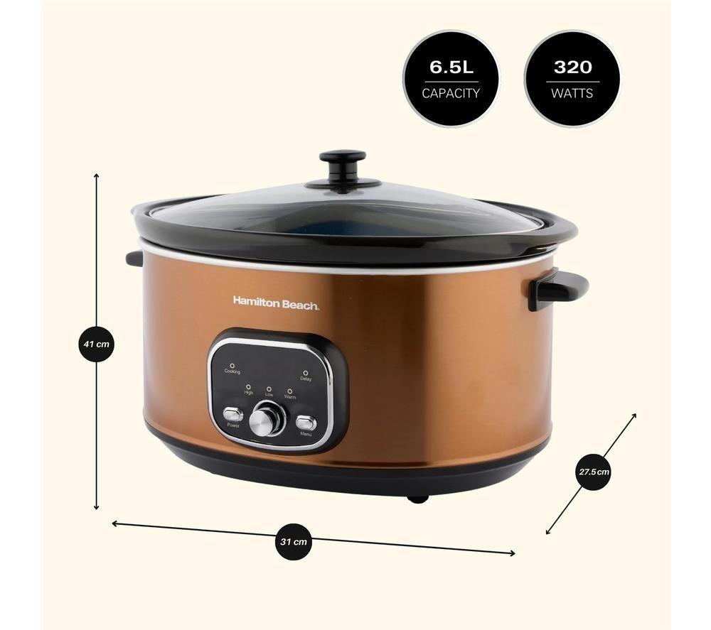 HAMILTON BEACH HBCDF650BRZ Slow Cooker - Copper image number 4 of 6