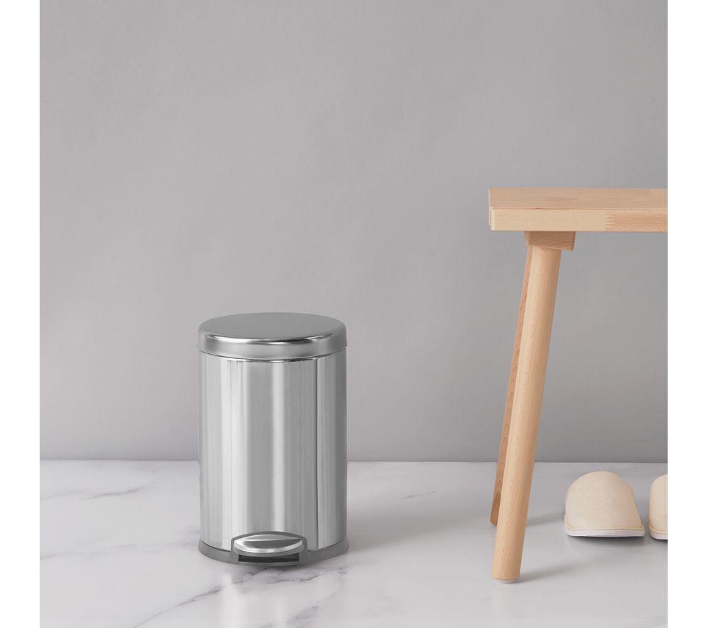 SIMPLEHUMAN ST2200 45-litre Semi-Round Bin - Brushed Steel image number 9 of 12