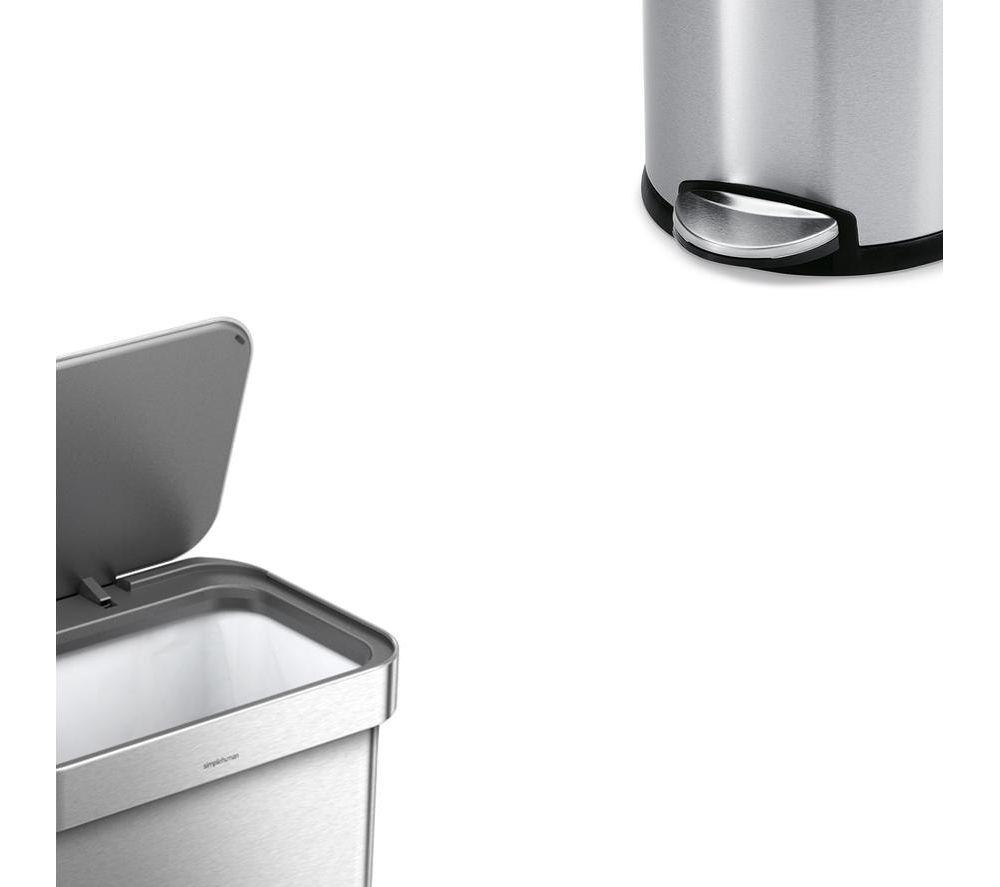 SIMPLEHUMAN CW2203 55-litre Rectangular Pedal Bin - Stainless Steel image number 5 of 9