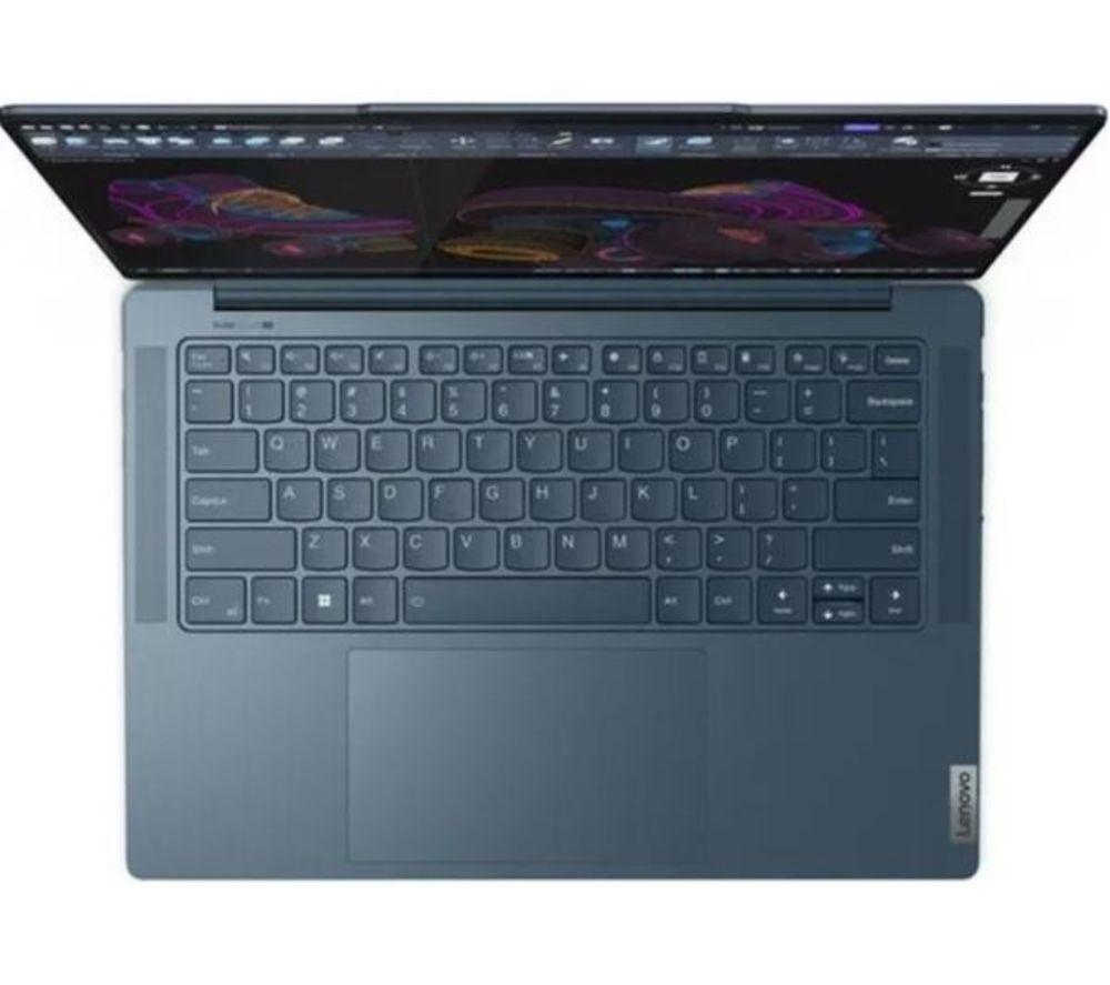 LENOVO Yoga Pro 7 14.5" Refurbished Laptop, Copilot+ PC - AMD Ryzen AI 9, 1 TB SSD, Tidal Teal (Excellent Condition) image number 2 of 11