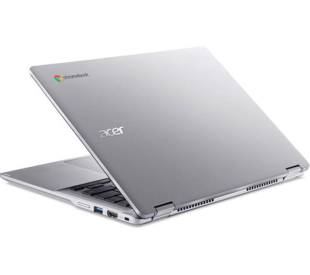 ACER Spin 314 14" 2 in 1 Refurbished Chromebook - Intel&reg; Core&trade; i3, 128 GB eMMC, Silver (Excellent Condition) image number 3 of 3
