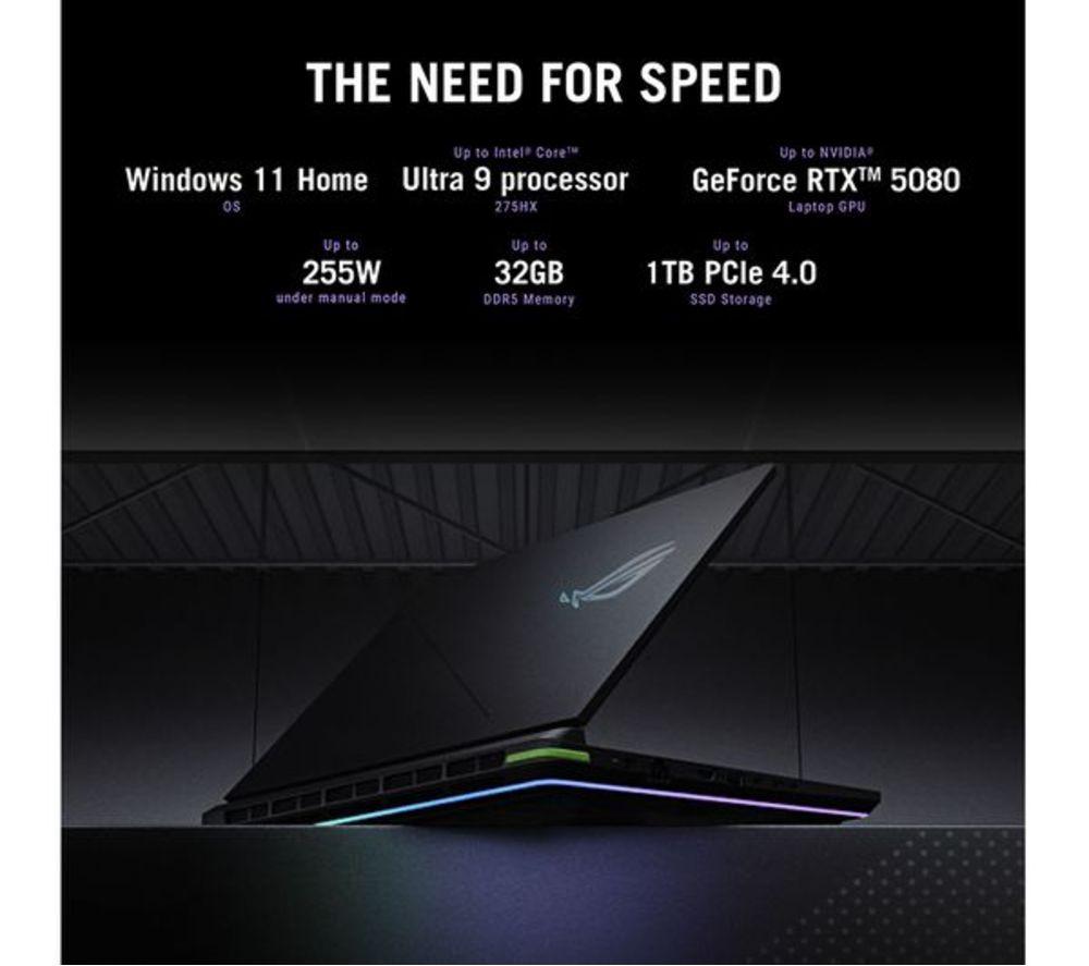 ASUS ROG Strix G16 16" Refurbished Gaming Laptop - Intel&reg; Core&trade; Ultra 9, RTX 5060, 1 TB SSD (Very Good Condition) image number 8 of 25