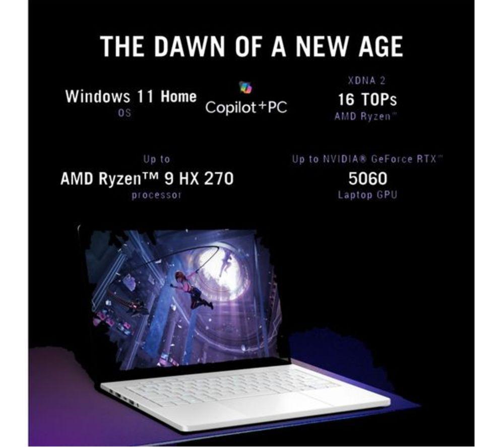 ASUS ROG Zephyrus G14 14" Refurbished Gaming Laptop - AMD Ryzen 9, RTX 5060, 1 TB SSD (Very Good Condition) image number 7 of 14