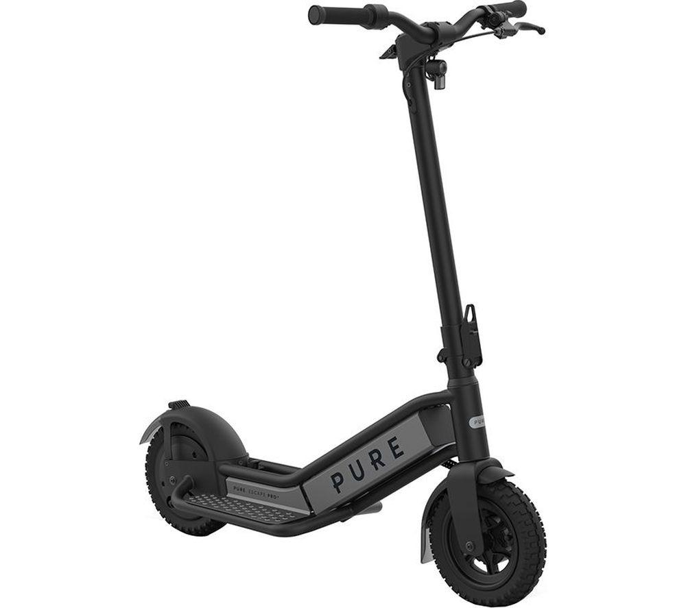 Pure Electric Pure Escape Pro Folding Electric Scooter  Black, Black