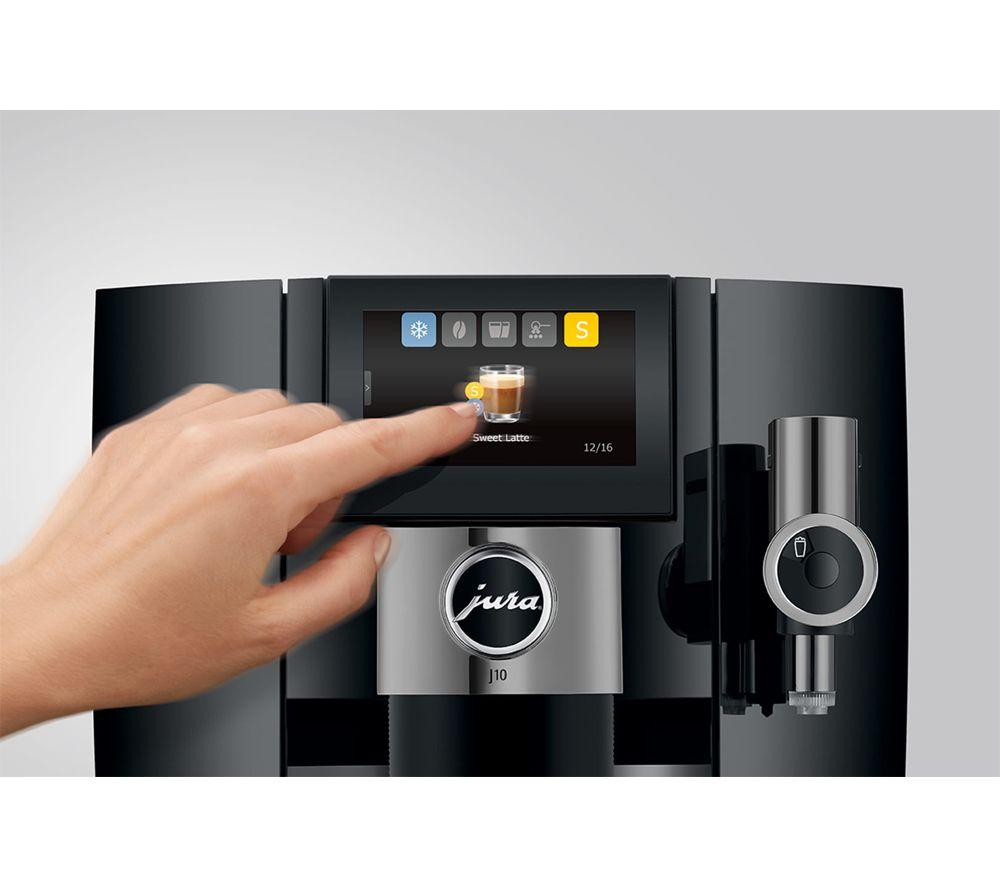 JURA J10 Smart Bean to Cup Coffee Machine - Piano Black image number 2 of 9