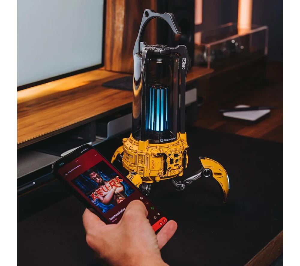 GRAVASTAR Supernova Portable Bluetooth Speaker - War Damaged Yellow image number 3 of 7