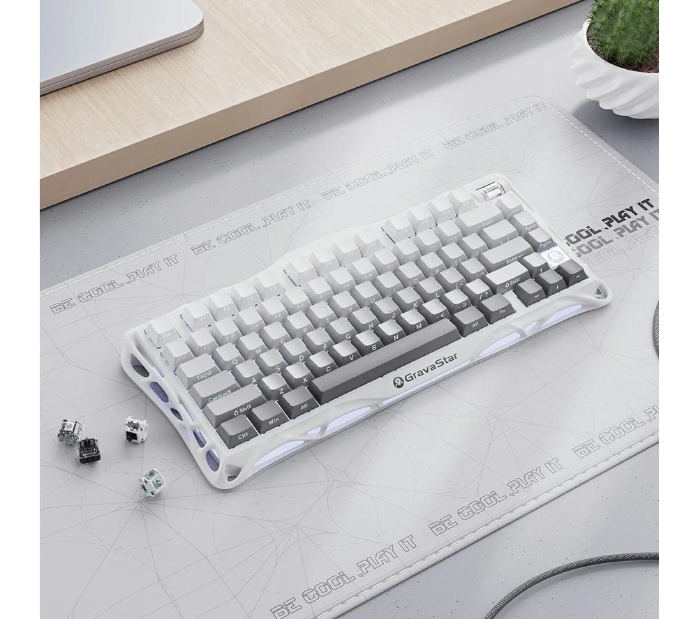 GRAVASTAR Mercury K1 Wireless Mechanical Gaming Keyboard - Gradient White image number 6 of 12