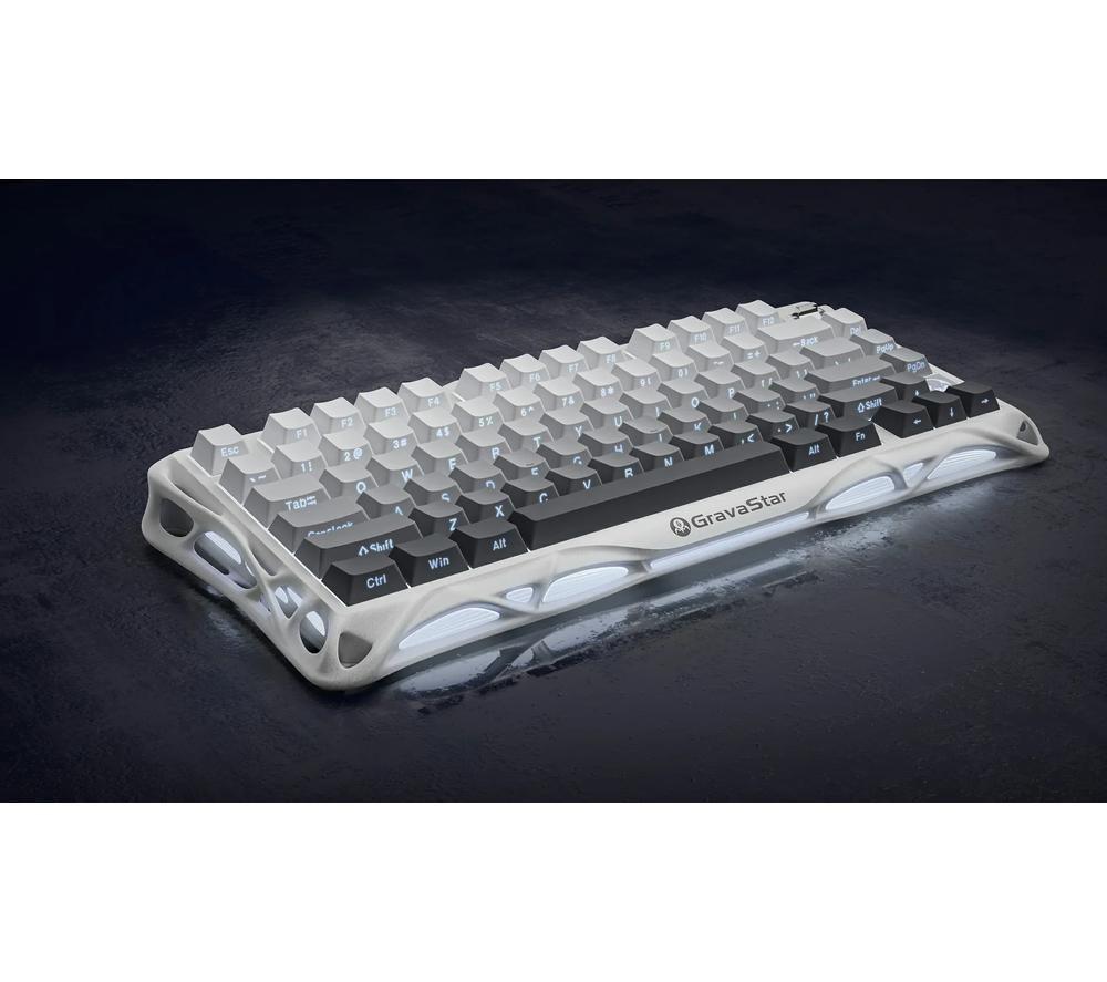 GRAVASTAR Mercury K1 Wireless Mechanical Gaming Keyboard - Gradient White image number 7 of 12