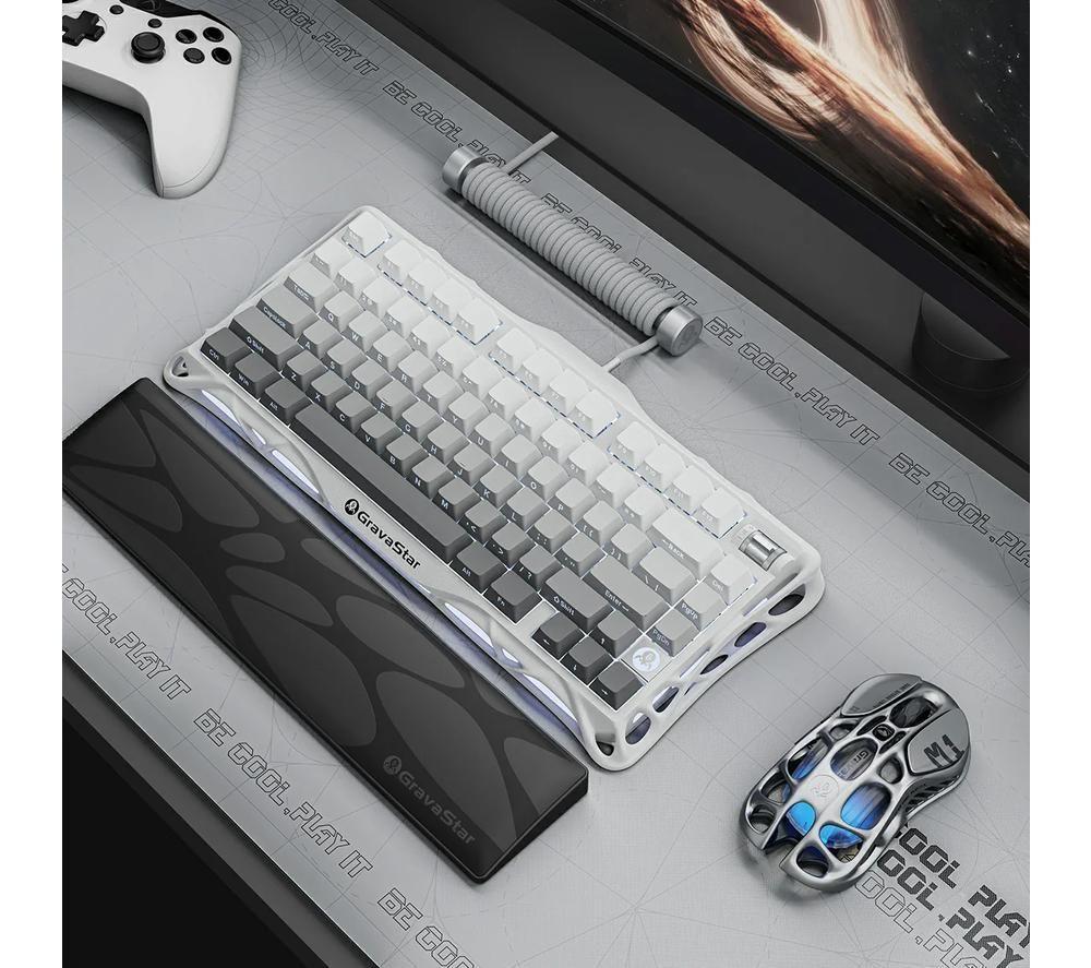 GRAVASTAR Mercury K1 Wireless Mechanical Gaming Keyboard - Gradient White image number 8 of 12