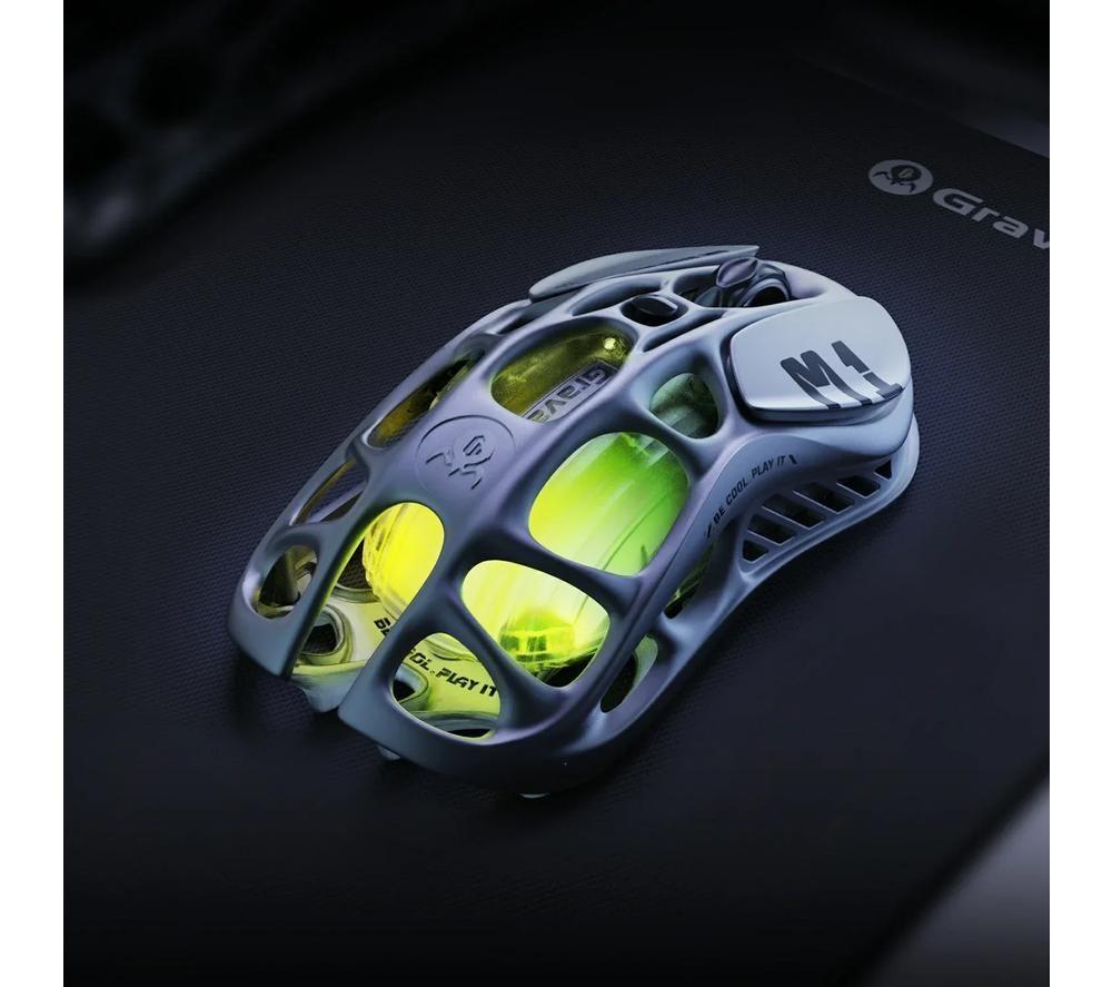 GRAVASTAR Mercury M1 Pro RGB Optical Gaming Mouse - Gunmetal Gray image number 8 of 12