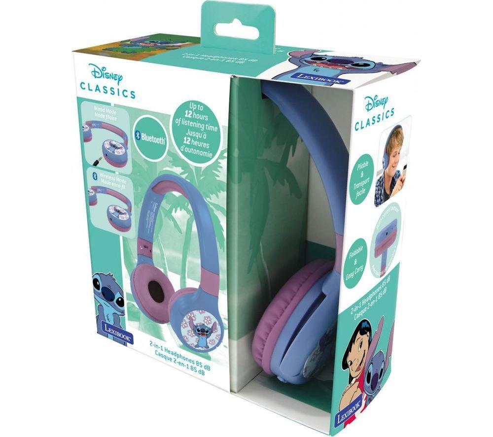 LEXIBOOK HPBT010D Wireless Bluetooth Kids Headphones - Disney Stitch image number 6 of 6