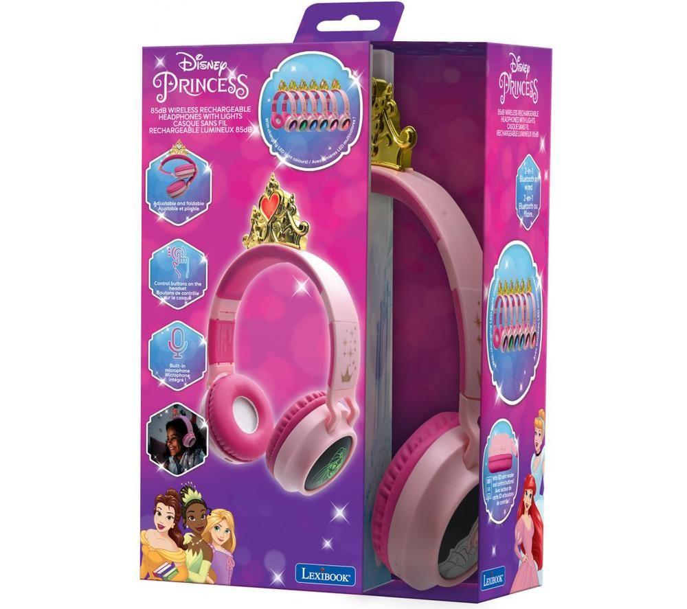 LEXIBOOK HPBT015DP Wireless Bluetooth Kids Headphones - Disney Princess image number 3 of 4