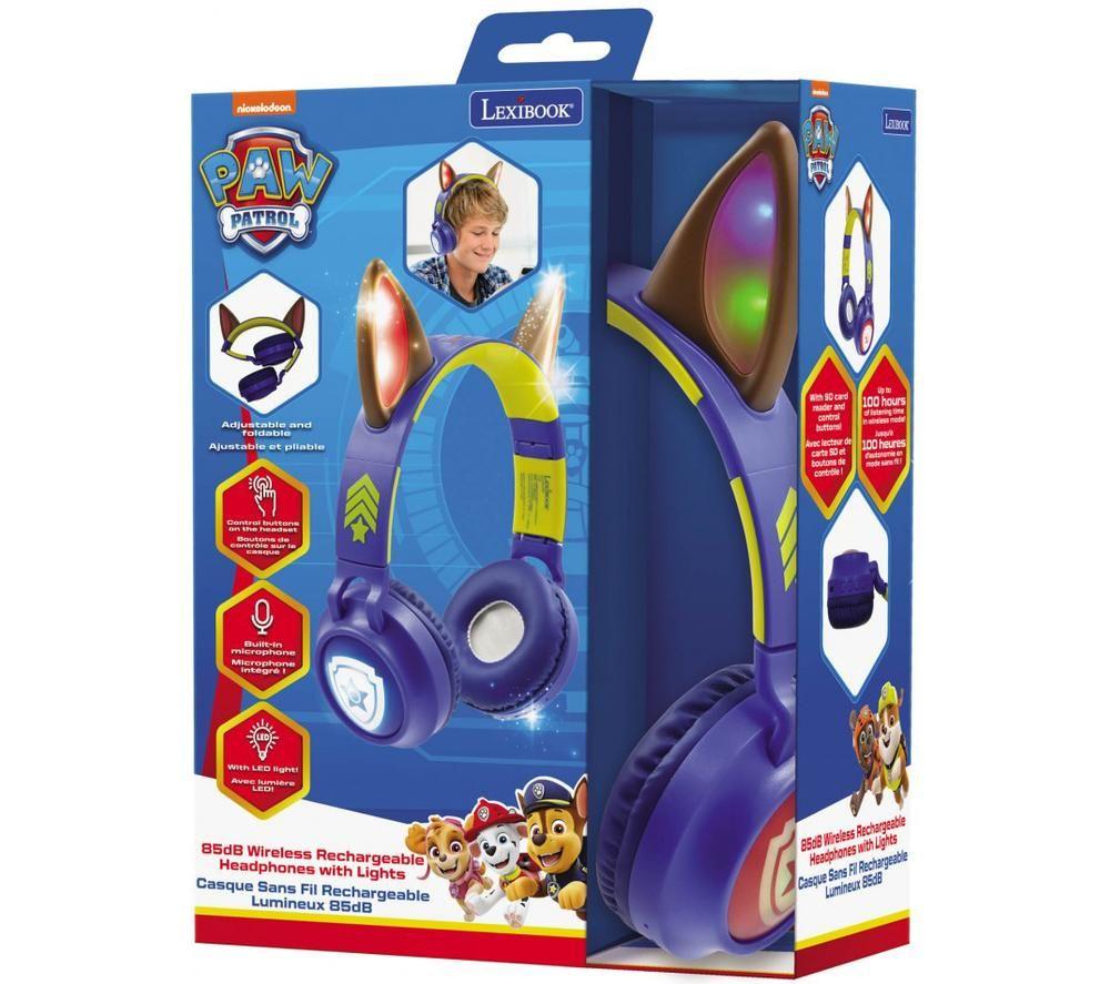 LEXIBOOK HPBT015PA Wireless Bluetooth Kids Headphones - Paw Patrol image number 3 of 5