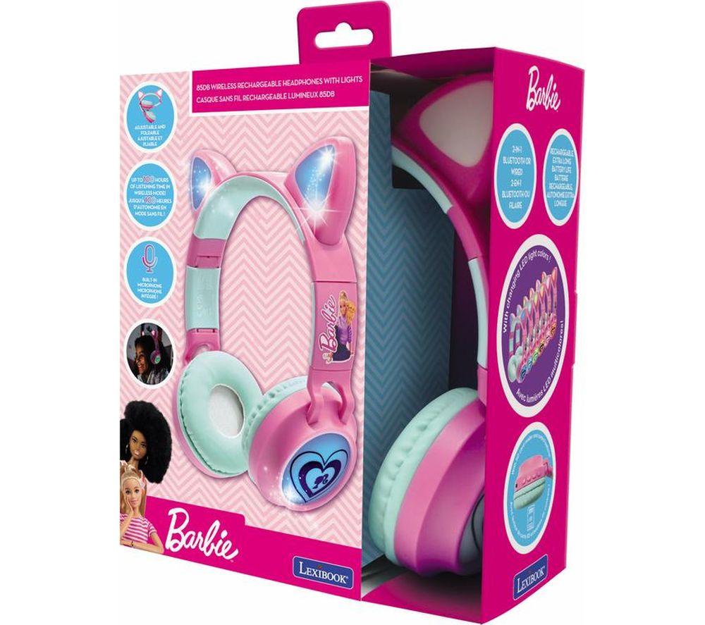 LEXIBOOK HPBTKTBB-00 Wireless Bluetooth Kids Headphones - Barbie image number 4 of 4