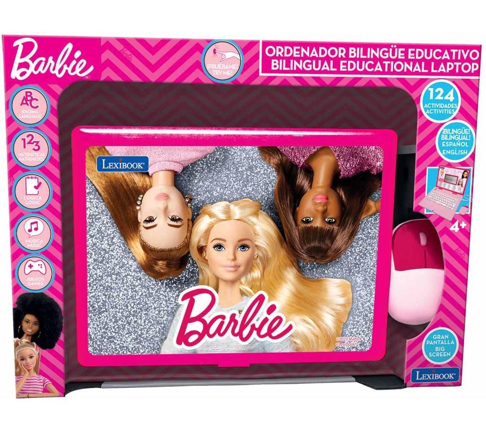 LEXIBOOK Bilingual Spanish & English Educational Laptop - Barbie image number 3 of 4