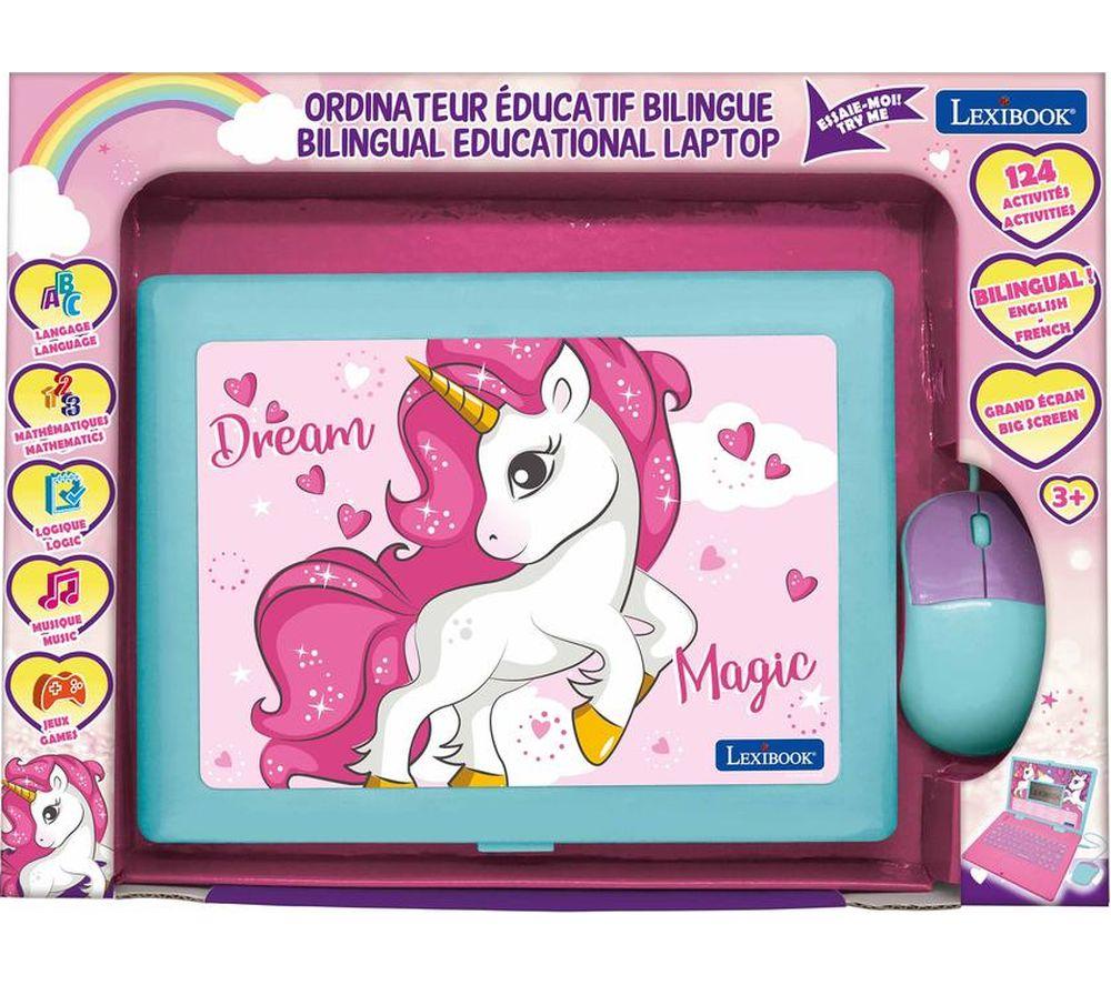 LEXIBOOK Bilingual French & English Educational Laptop - Unicorn image number 2 of 6