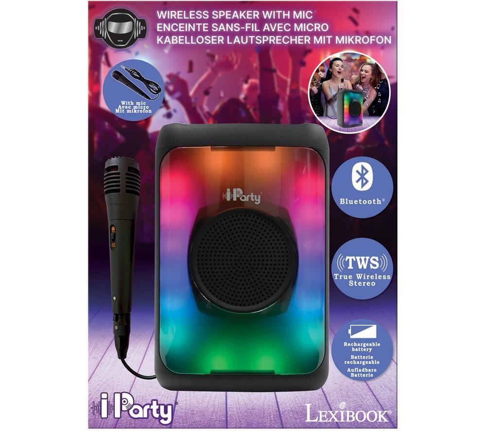LEXIBOOK iParty K8320 Portable Bluetooth Speaker - Black image number 3 of 3