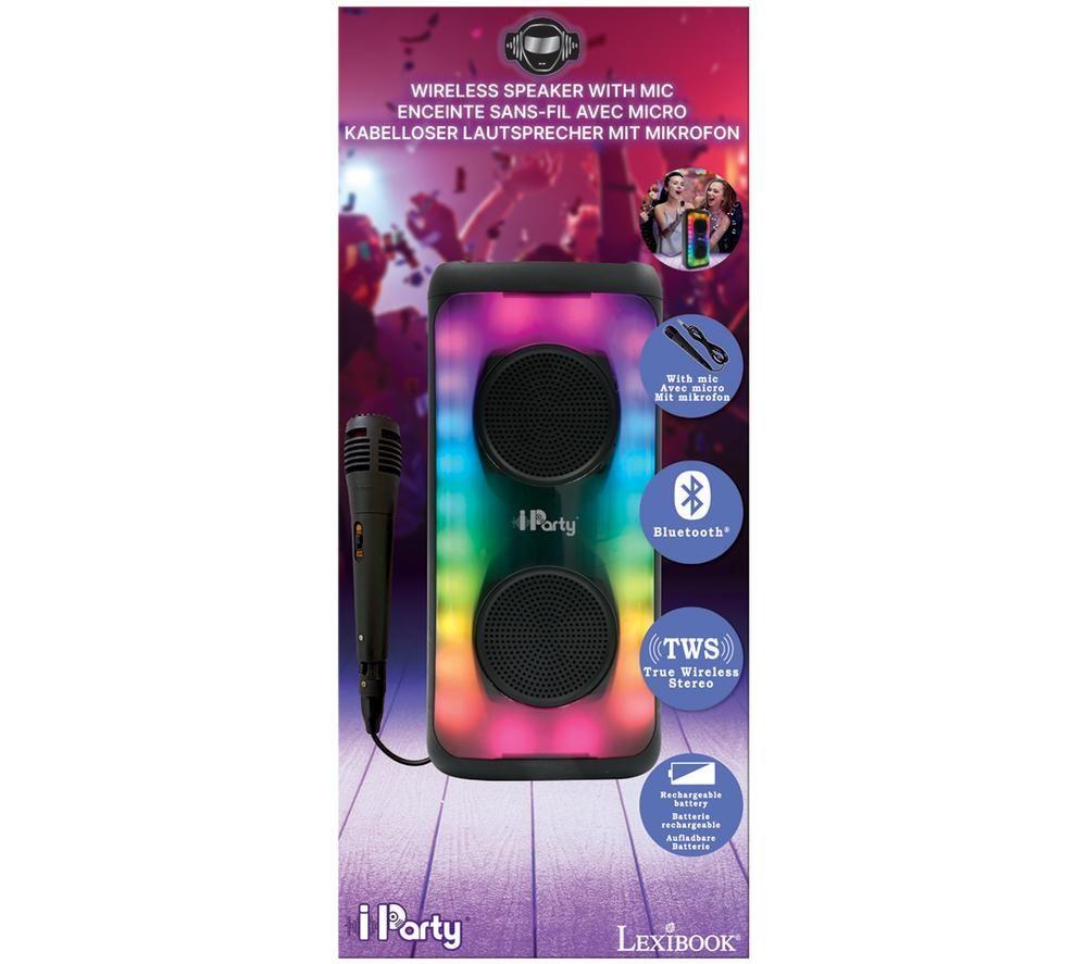 LEXIBOOK iParty K8330 Portable Bluetooth Speaker - Black image number 3 of 3