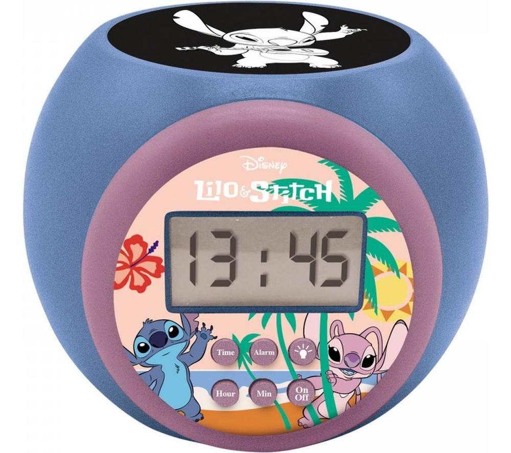 Lexibook Projector Alarm Clock - Disney Stitch, Blue