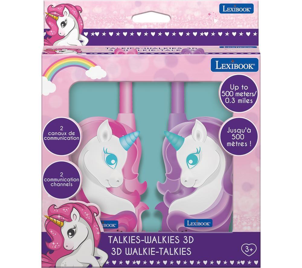 LEXIBOOK Unicorn 3D Walkie Talkies Set - Pink & Purple image number 3 of 3