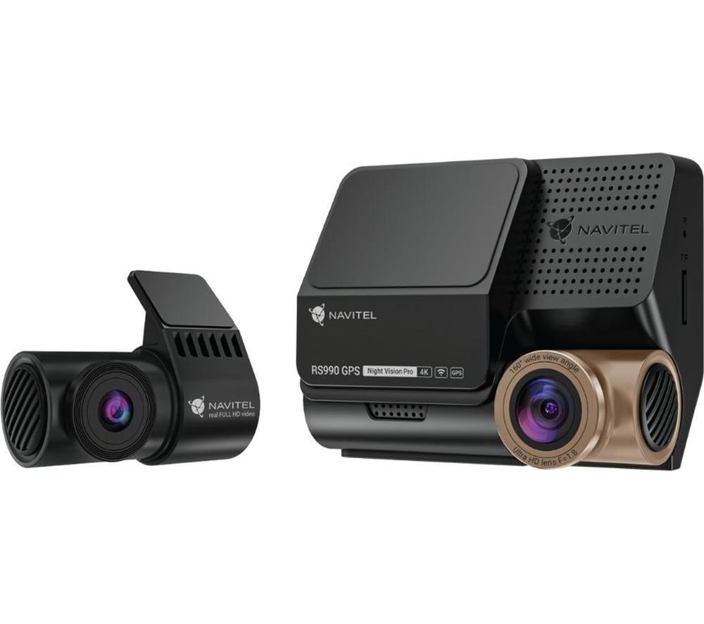 Navitel Rs990 Gps Dual 4K Ultra Hd Front & Full Hd Rear Dash Cam - Black, Black