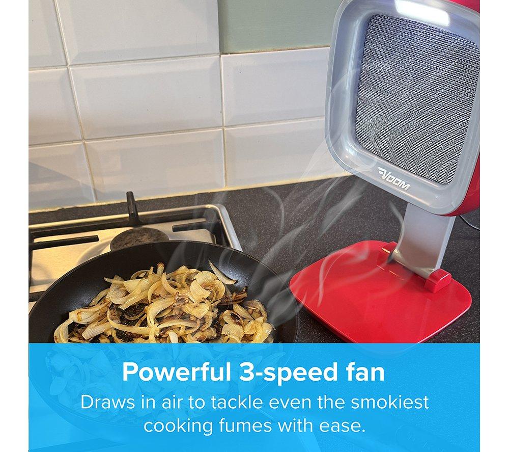 VOOM Air Vac Portable Cooker Hood - Red & Silver image number 9 of 13