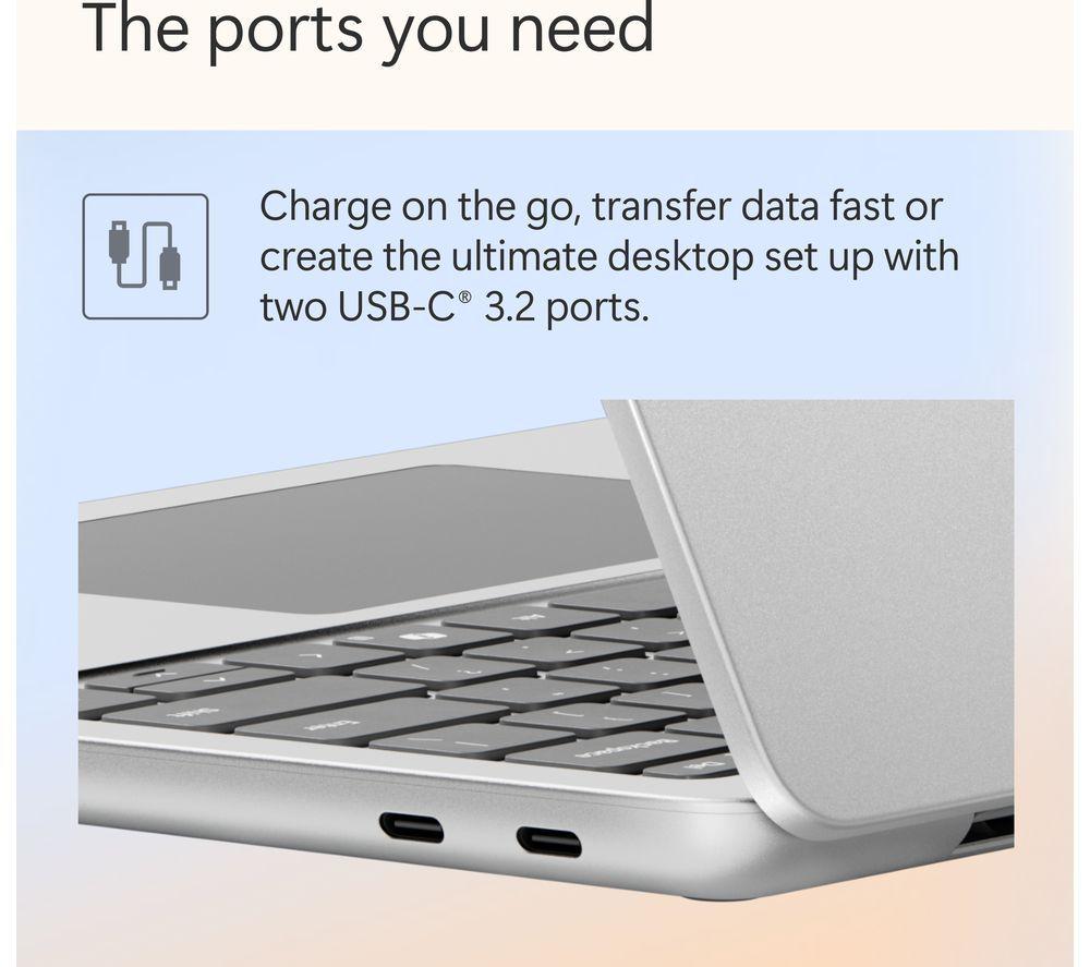 MICROSOFT 13" Surface Laptop, Copilot+ PC - Snapdragon X Plus, 256 GB SSD, Platinum