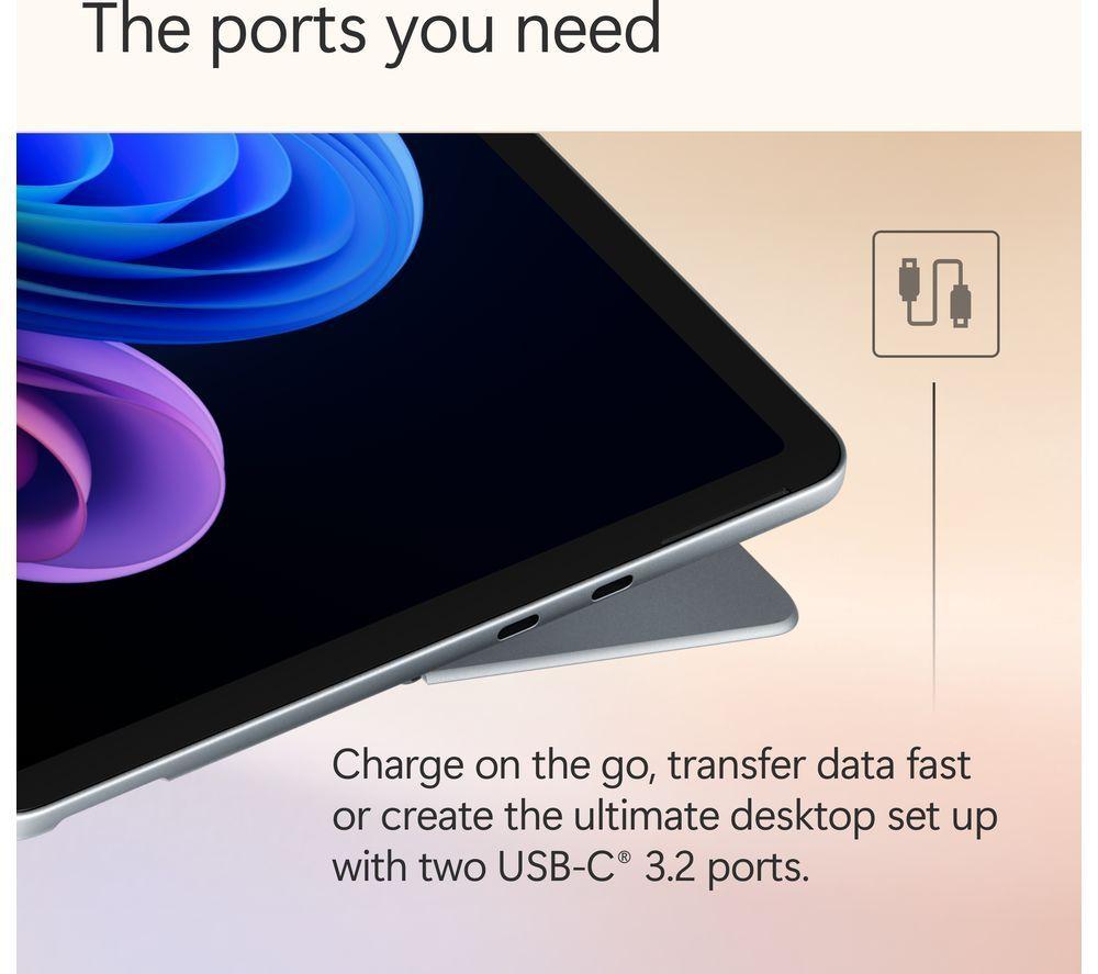 MICROSOFT Microsoft Surface Pro 12", Copilot+ PC - Snapdragon X Plus, 512 GB SSD, Ocean image number 25 of 30