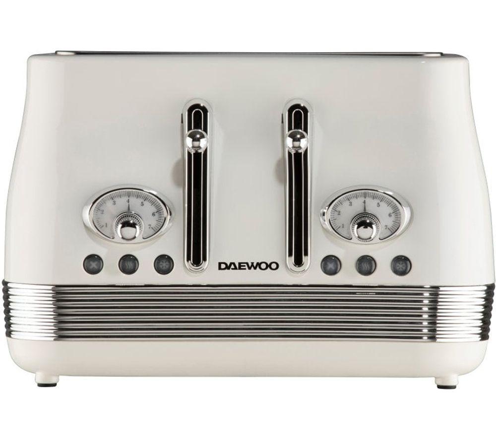 DAEWOO Denver SDA2845GE Jug Kettle & 4-Slice Toaster Bundle - Buttermilk image number 5 of 6