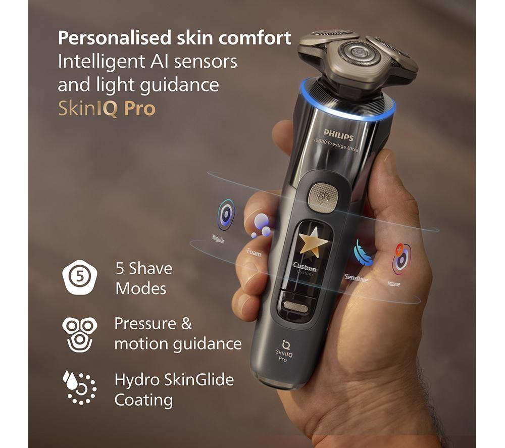 PHILIPS i9000 Prestige Ultra XP9402/31 Wet & Dry Rotary Shaver - Dark Slate image number 6 of 7