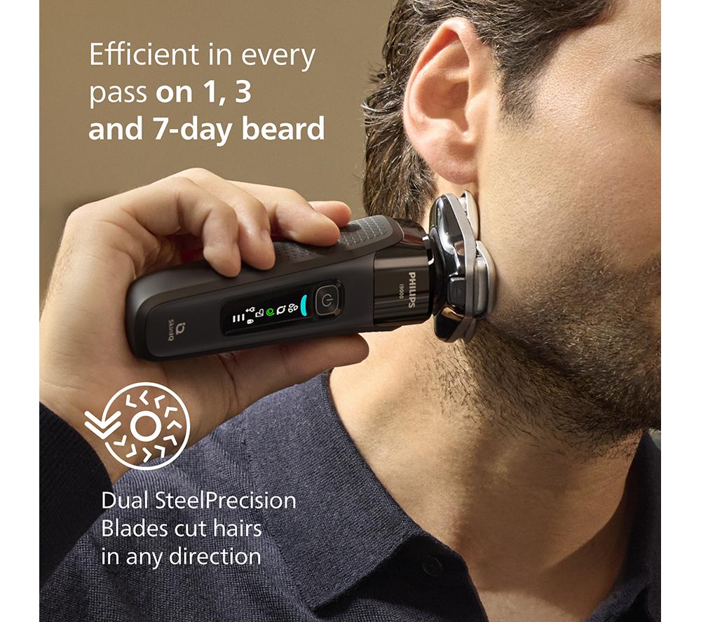 PHILIPS i9000 XP9000/30 Wet & Dry Rotary Shaver - Ink Black image number 5 of 7