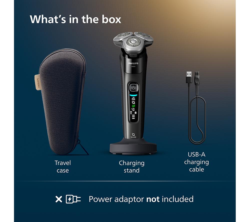 PHILIPS i9000 XP9000/30 Wet & Dry Rotary Shaver - Ink Black image number 7 of 7