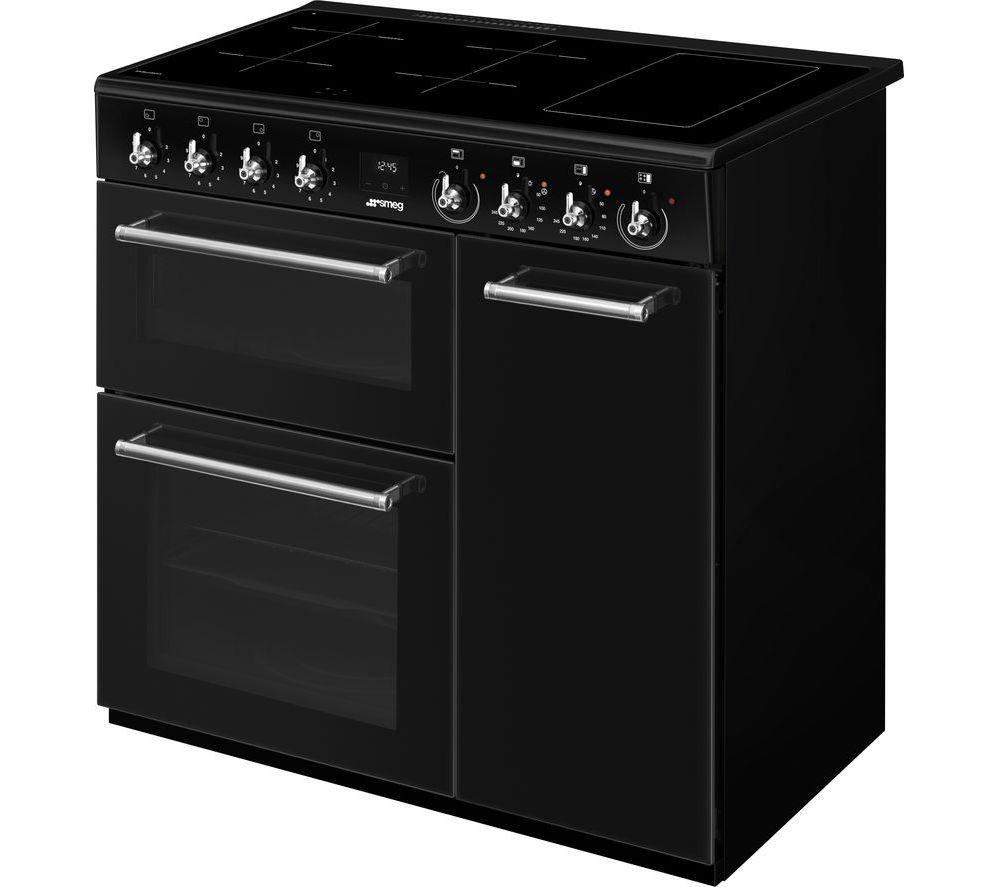 SMEG CX93IMBL 90 cm Electric Induction Range Cooker - Black image number 2 of 4