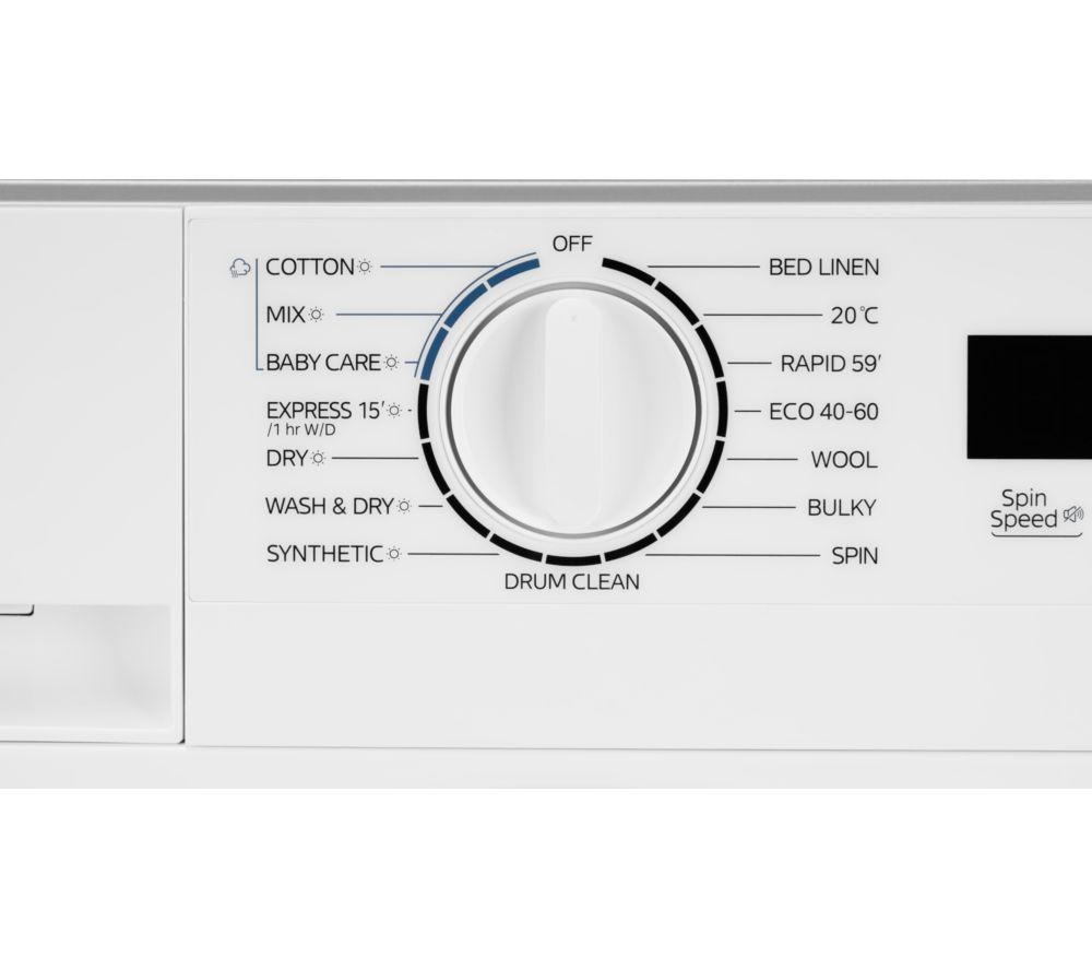 LOGIK LI8W6D25 Integrated 8 kg Washer Dryer - White image number 6 of 9
