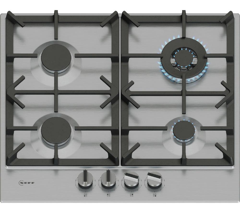 NEFF N70 T26CIH8N0 60 cm Gas Hob – Stainless Steel, Stainless Steel