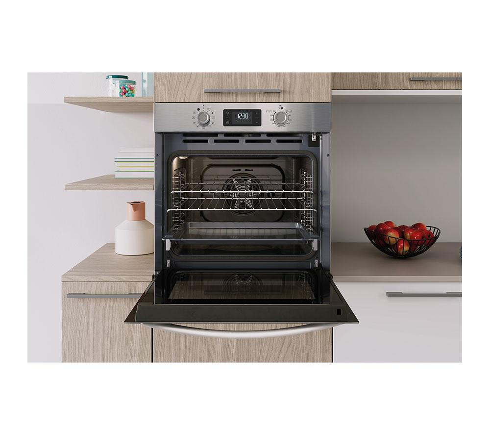 INDESIT Turn&Go IO 278P1 X UK Plug-in Electric Pyrolytic Oven - Stainless Steel image number 7 of 12