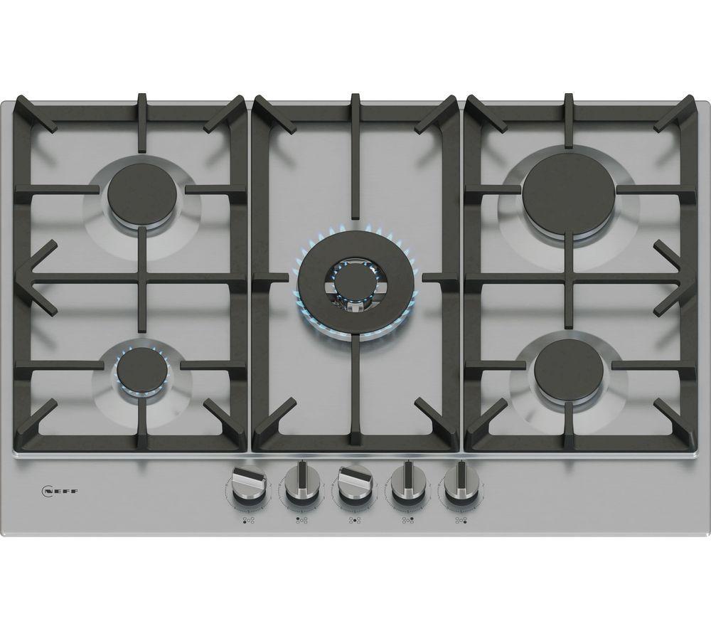 NEFF N70 T27CIQ8N0 75 cm Gas Hob – Stainless Steel, Stainless Steel