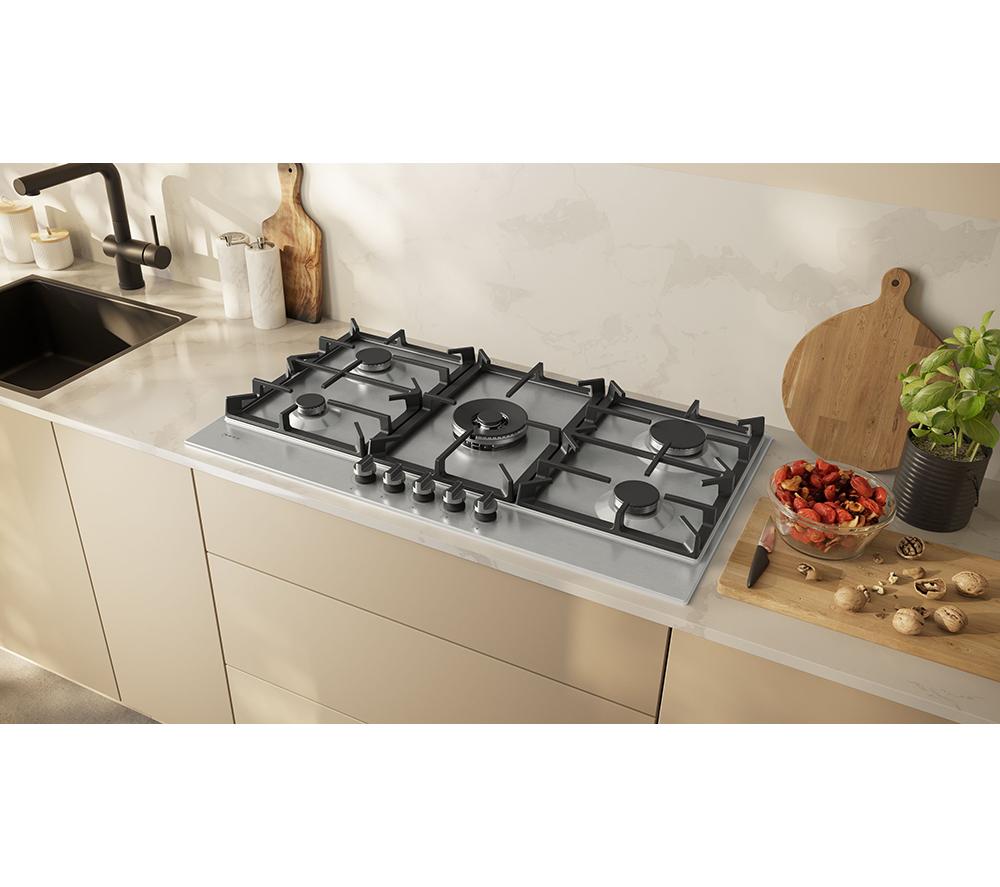 NEFF N70 T29CIR8N0 90 cm Gas Hob - Stainless Steel image number 2 of 9