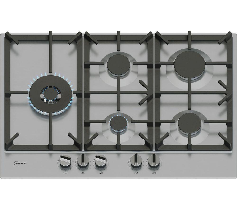 NEFF N70 T27CIS8N0 75 cm Gas Hob – Stainless Steel, Stainless Steel