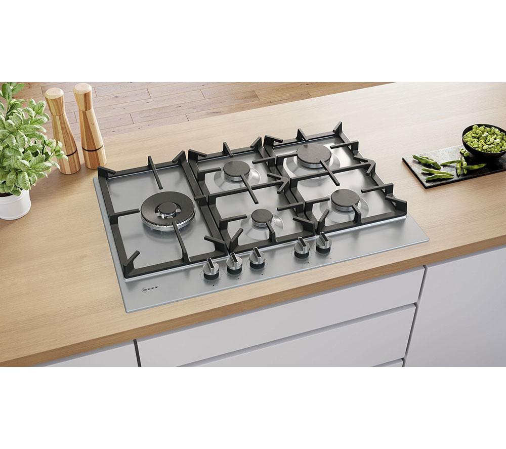 NEFF N70 T27CIS8N0 75 cm Gas Hob - Stainless Steel image number 2 of 8
