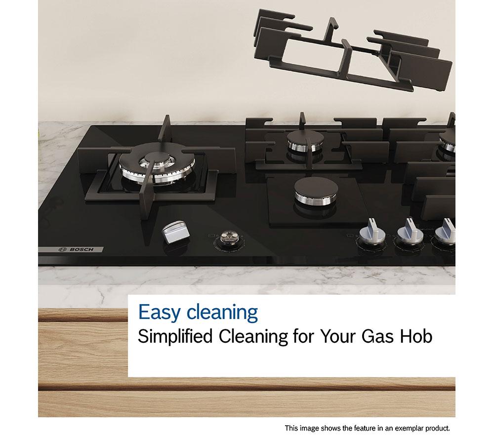 BOSCH Series 6 PPQ7A6I40 75 cm Gas Hob - Black image number 6 of 10