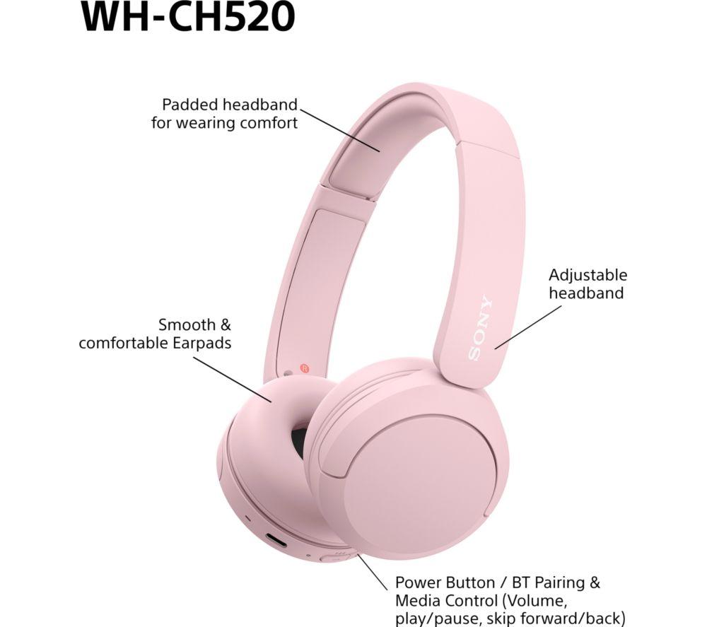 SONY WH-CH520P Wireless Bluetooth Headphones - Pink image number 23 of 73