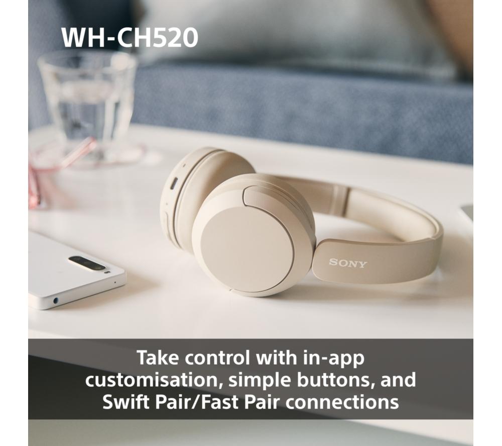 SONY WH-CH520C Wireless Bluetooth Headphones - Beige image number 7 of 15