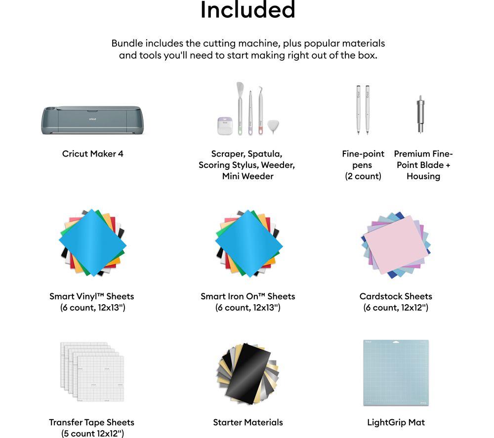 CRICUT Maker 4 DIY Digital Cutting Machine Essentials Bundle image number 4 of 4